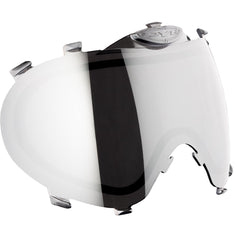 Smoke Silver Dye i3 Pro lens for paintball goggle on a white background