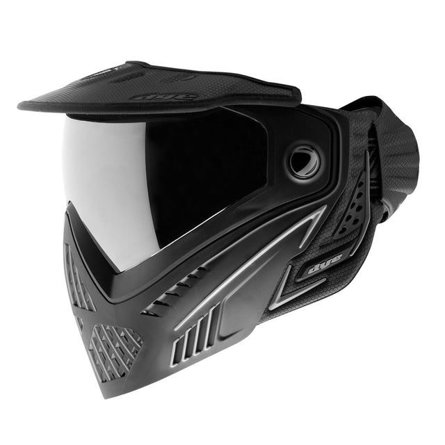 Dye Wing Visor i4 i5 Black Black installed on a paintball mask