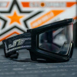 JT QLS Goggle Frame with Lens and Strap Black side view