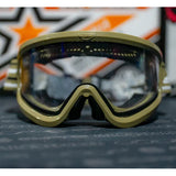 JT QLS Goggle Frame with Lens and Strap Olive front view