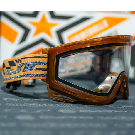 JT QLS Goggle Frame with Lens and Strap Brown Ice side view