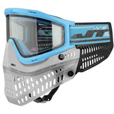 JT QLS Goggle Frame w Lens and Strap Carolina Blue light blue replacement lens for JT paintball goggle shown installed