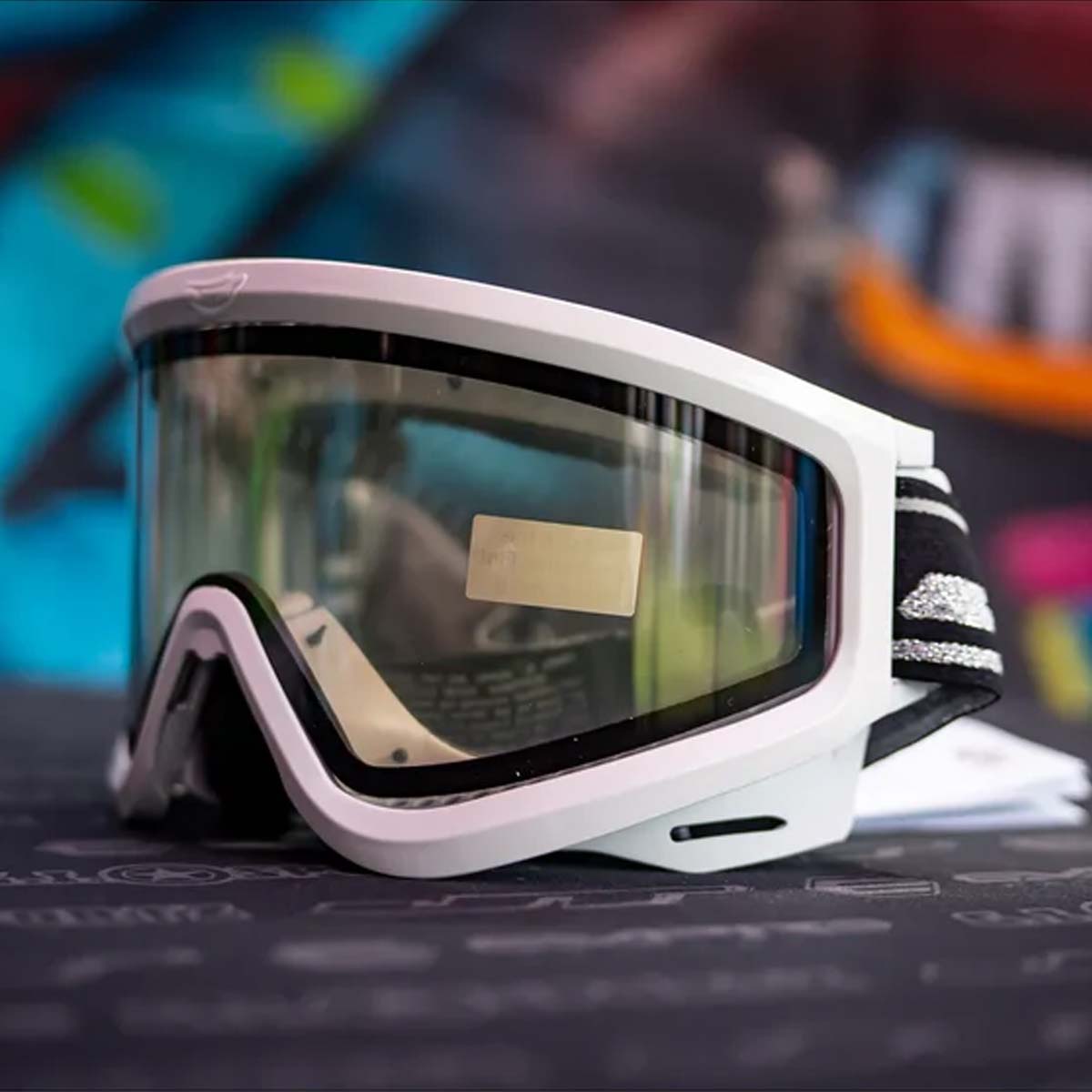 Left side JT QLS Goggle Frame w Lens and Strap White replacement lens JT paintball goggle