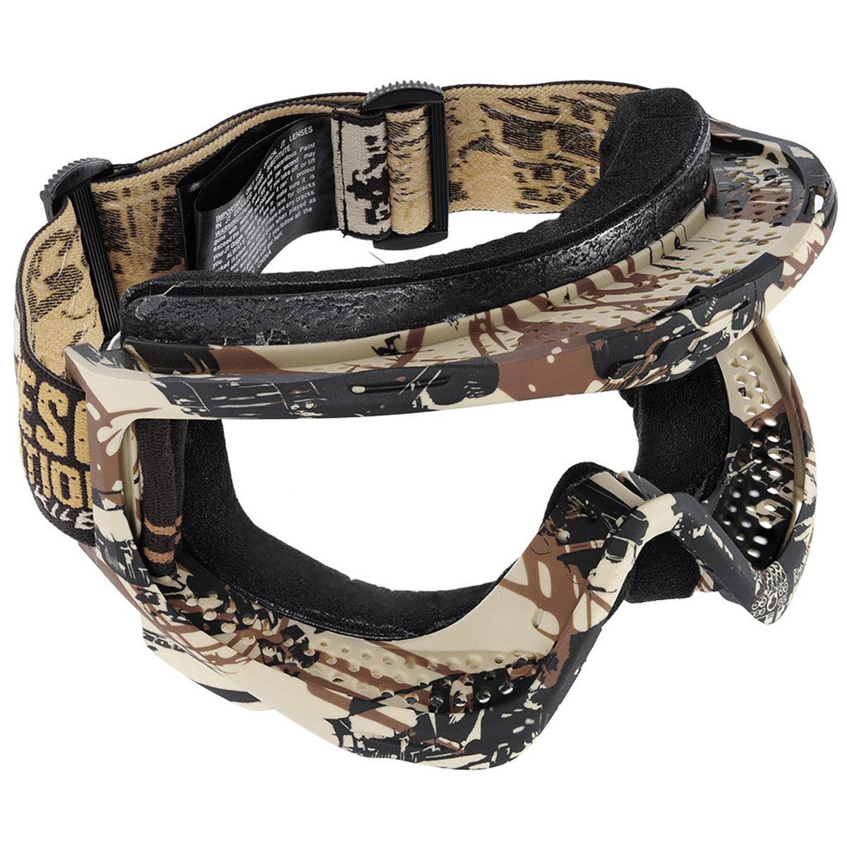 JT ProFlex Goggle Frame Desolation Alley with Strap on a white background