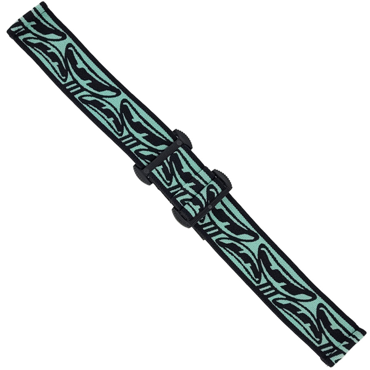 JT ProFlex Goggle Strap Black Teal Ice