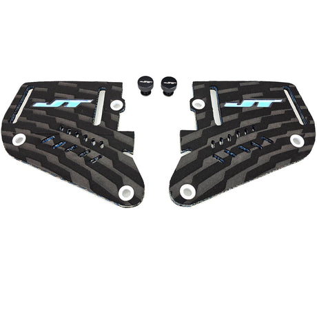 light blue JT Proflex Inline Earset with Thumb Screws