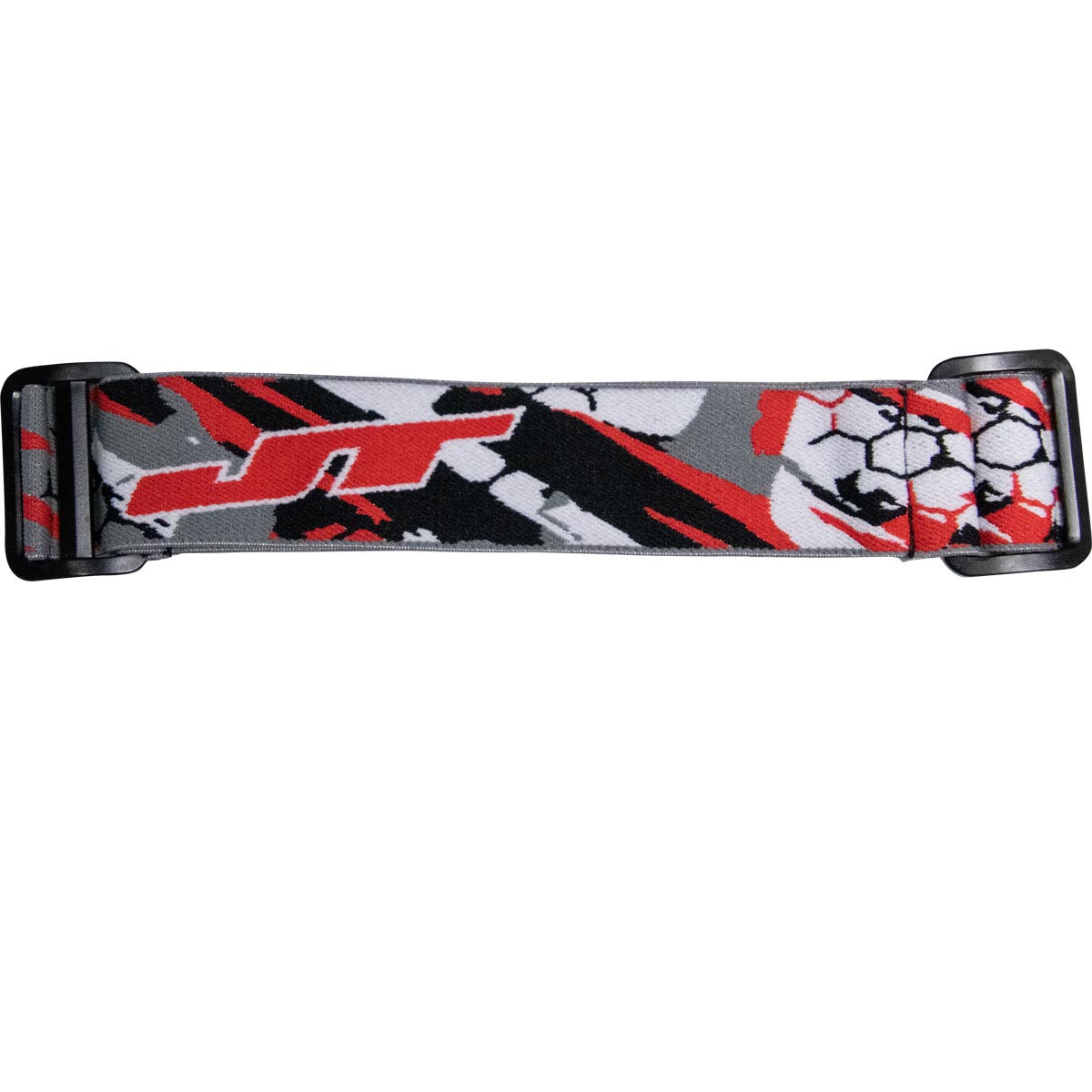 JT Proflex Woven Goggle Strap Moto Red White Black