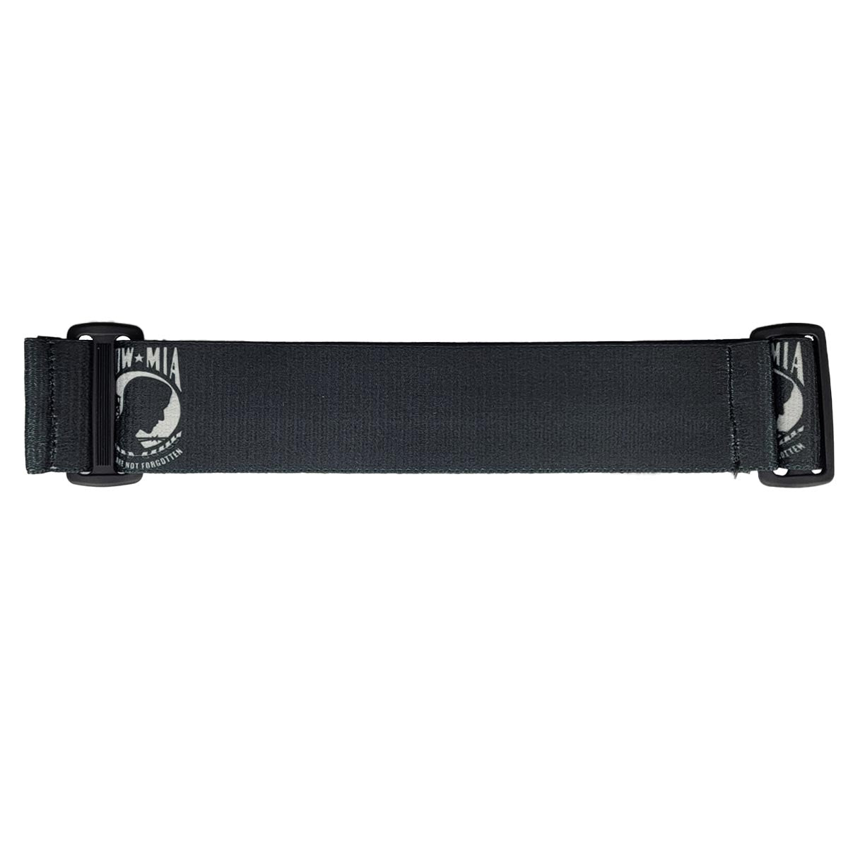 KM JT Goggle Strap POW MIA Black on a white background