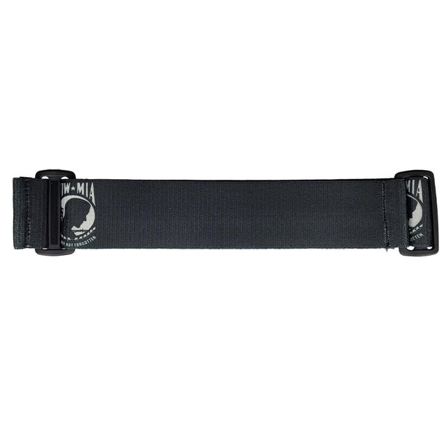 KM JT Goggle Strap POW MIA Black on a white background
