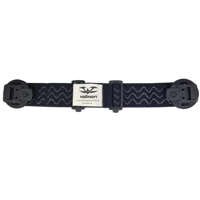 Black tactical strap with wavy pattern and Valken logo on a white background