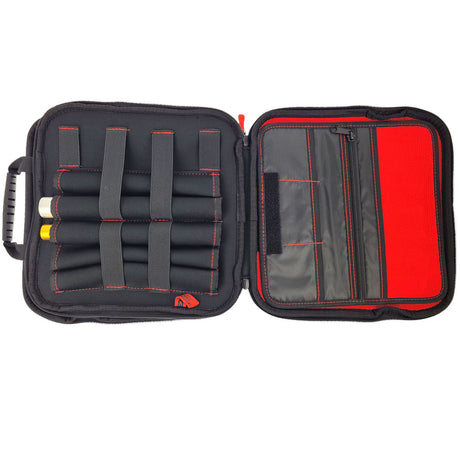 Exalt Carbon Series Marker Case Black Red open with barrels