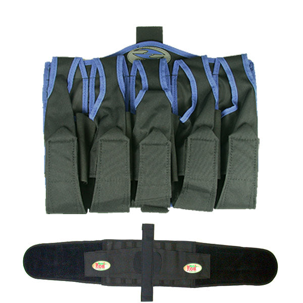 Redz / 32D Paintball Harness 5+4 Blue with Belt