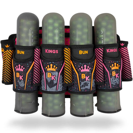 Close up Bunkerkings Fly2 Pack Pink Box Bunkings LTD Edition 4+7 with 8 ESC Pods with colorful packaging and donut illustration.