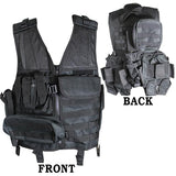 GXG Tactical X Assault Paintball Vest Black w/ 11 Attachments