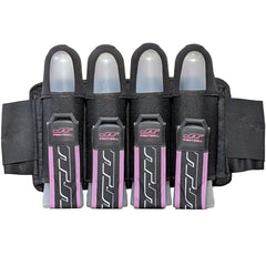 Light purple pink JT Race 4 Pod Paintball Harness Birthstone paintball pod holder with four pods on a white background