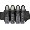 grey and black JT Race 4 Pod Paintball Harness Birthstone paintball pod holder with four pods on a white background