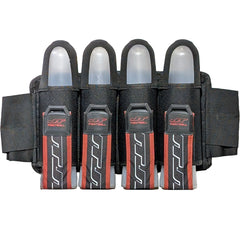 Wine dark red JT Race 4 Pod Paintball Harness Birthstone paintball pod holder with four pods on a white background