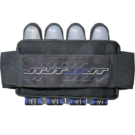 Blue JT Race 4 Pod Paintball Harness Birthstone Edition against a white background