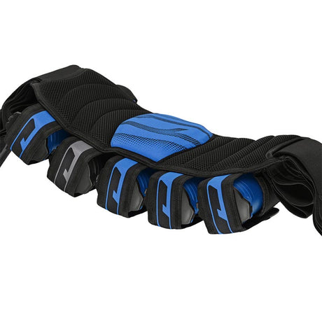 Black and blue JT Paintball Swift Harness Pack 5+8 on a white background