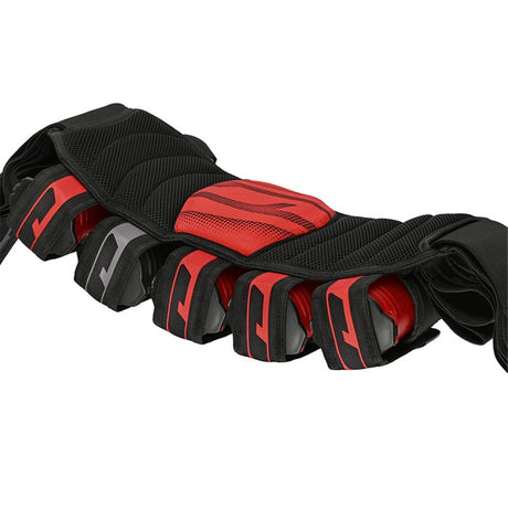 Black and red JT Paintball Swift Harness Pack 5+8on a white background