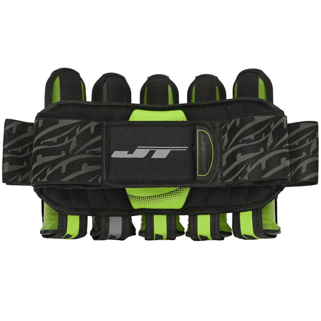 Black and green JT Paintball Swift Harness Pack 5+8 on a white background