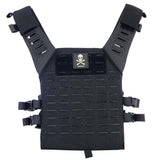 Valken Alpha Plate Carrier LC Paintball Vest Black Skull