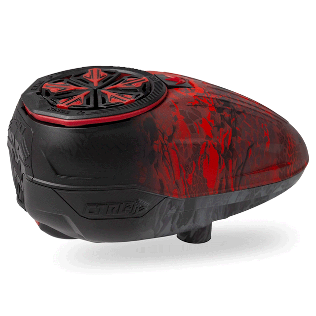 Bunkerkings CTRL2 Loader Fire Black Highlander side angle on a white background