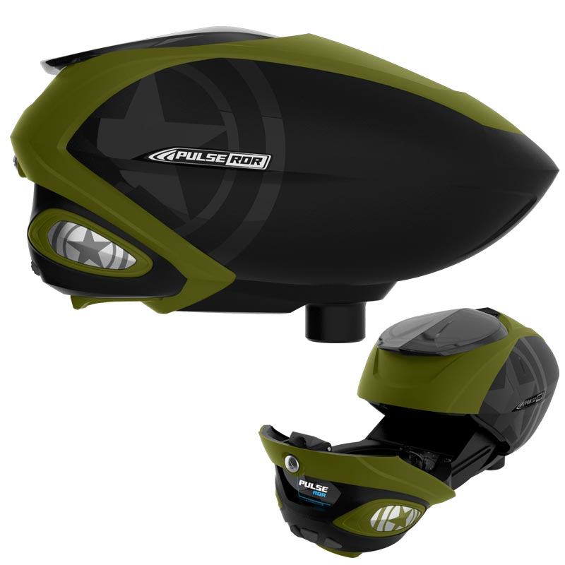 GI Sportz Pulse RDR Paintball Loader with Radar Olive