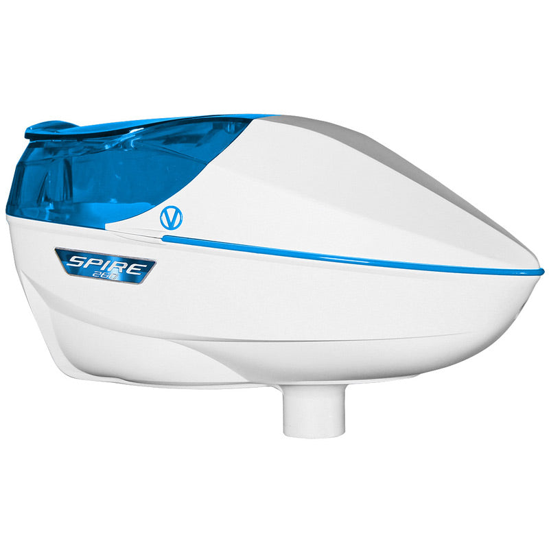 Virtue Spire 260 Paintball Hopper White Cyan