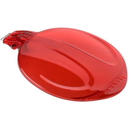 Dye R2 Loader Rain Lid in red replacement hopper rain lid on a white background