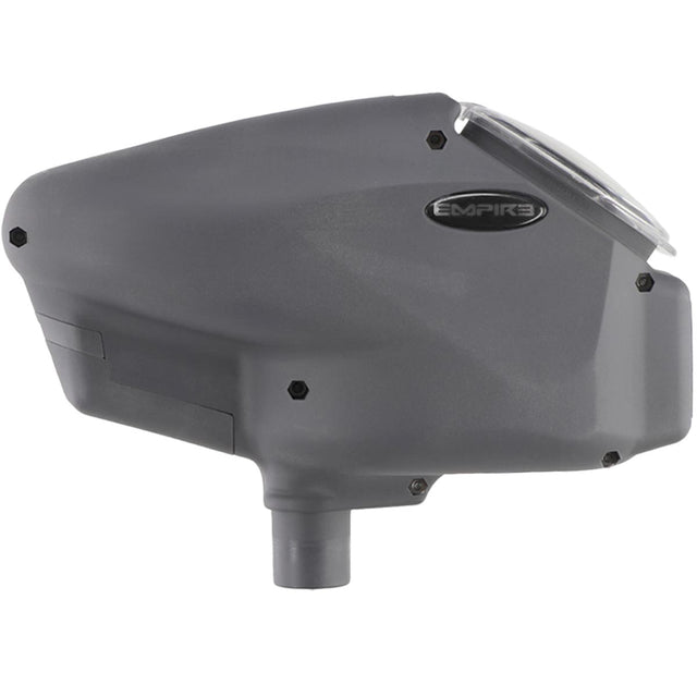 Matte grey replacement housing shell for Empire Halo Too electronic paintball loader.