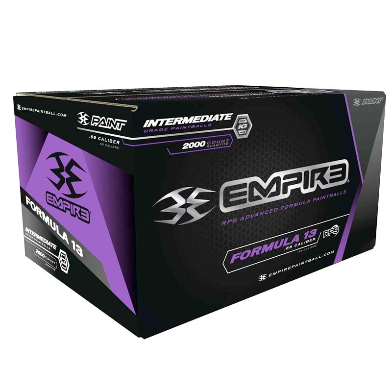 Empire Formula 13 Paintballs 2000 Rounds Blue/Yellow Shell Yellow Fill