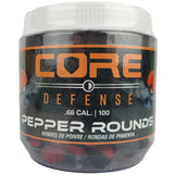 Umarex P2P Core Defense Pepperballs .68 Caliber 100 Pack in container