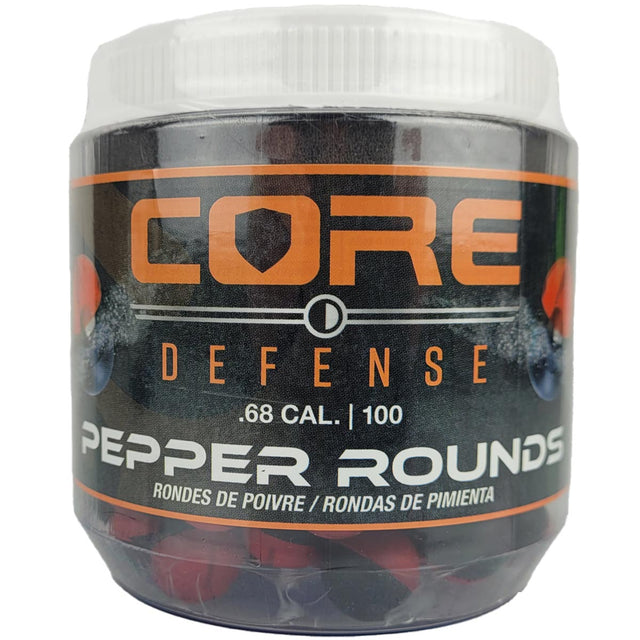 Umarex P2P Core Defense Pepperballs .68 Caliber 100 Pack in container
