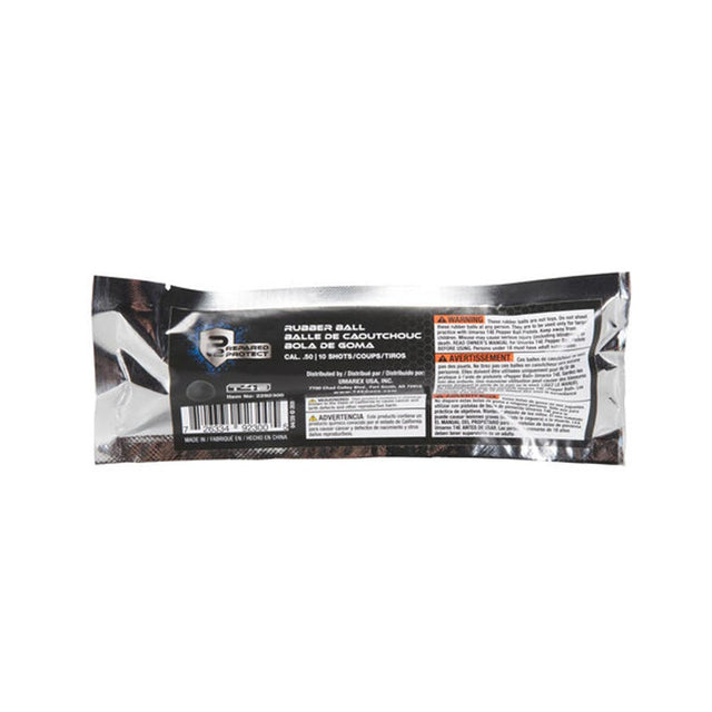 Umarex T4E P2P .50 Caliber Hard Rubber Balls 10 Packaging on a white background