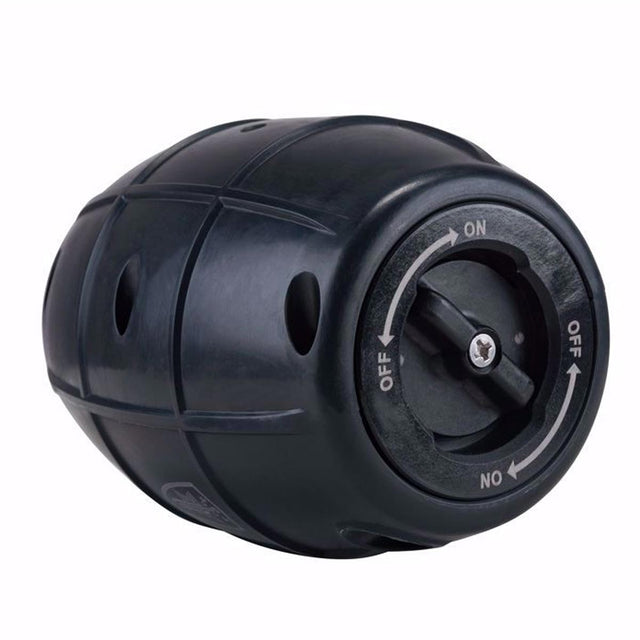 on off controls for Elite Force Hailstorm GBB Airsoft Grenade Black on a white background