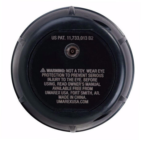 bottom of Elite Force Hailstorm GBB Airsoft Grenade Black on a white background