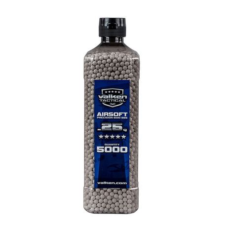 Valken Tactical 6MM .25g Airsoft BB's White 5000CT