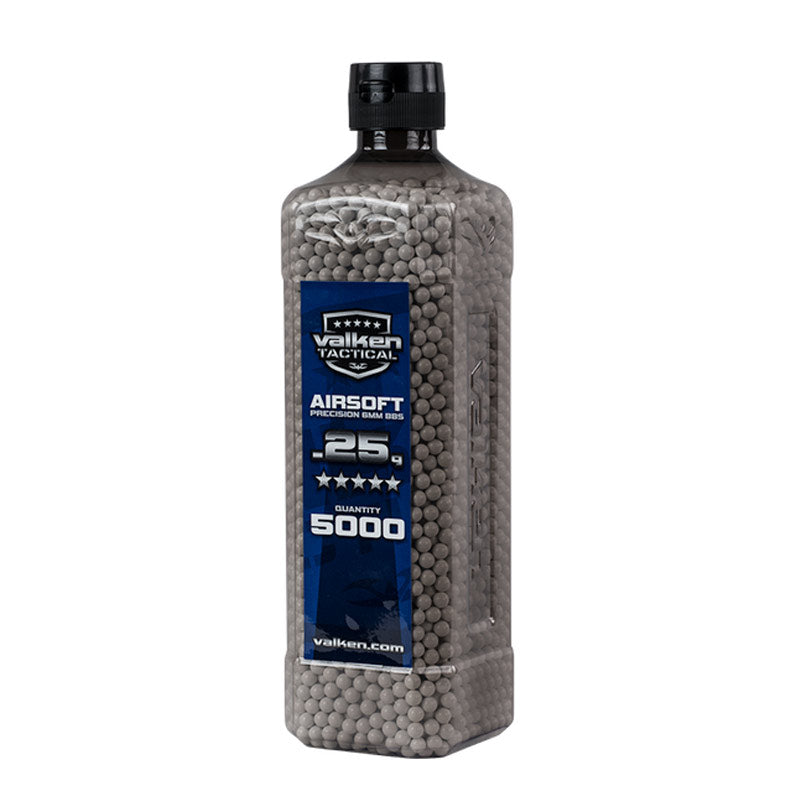 Valken Tactical 6MM .25g Airsoft BB's White 5000CT