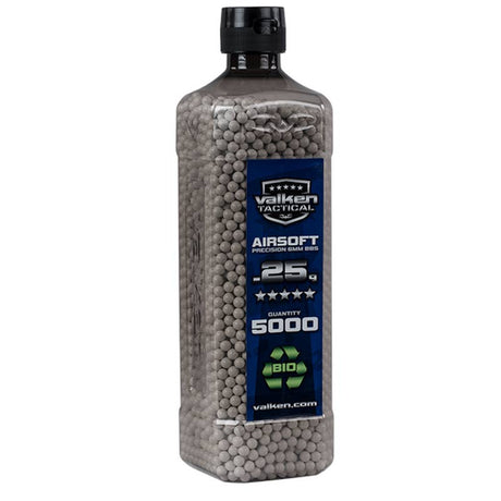 Valken Tactical 6MM Bio .25g Airsoft BB's White 5000CT
