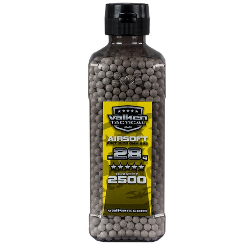 Valken Tactical 6MM .28g Airsoft BB's White 2500CT