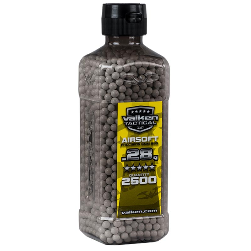Valken Tactical 6MM .28g Airsoft BB's White 2500CT