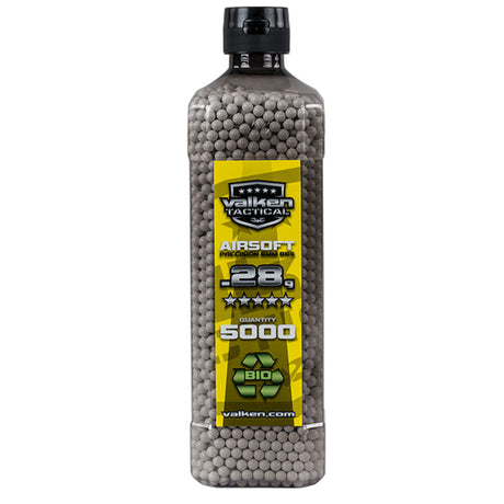 Valken Tactical 6MM Bio .28g Airsoft BB's White 5000CT