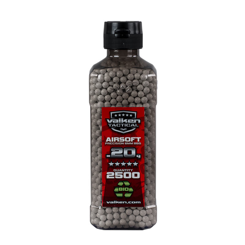 Valken Tactical 6MM .20g Airsoft BB's White 2500CT