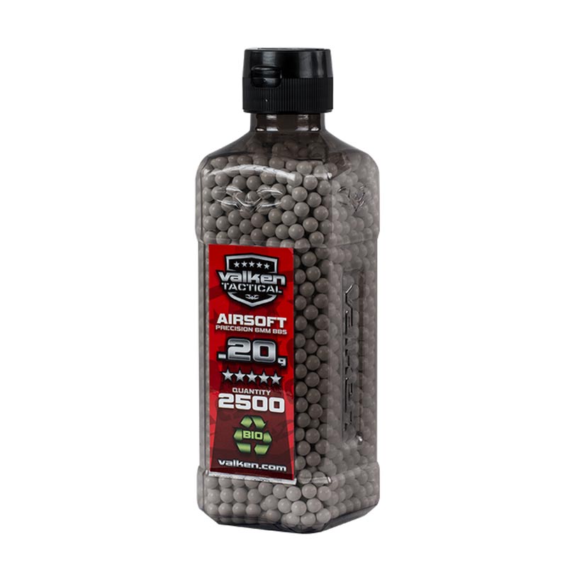 Valken Tactical 6MM .20g Airsoft BB's White 2500CT