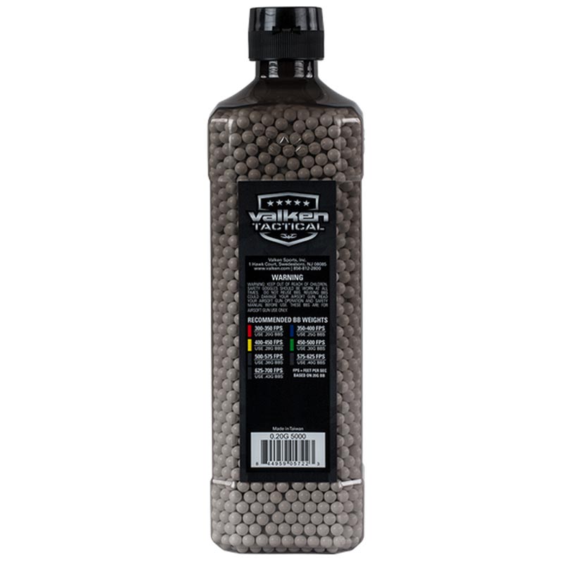 Valken Tactical 6MM .30g Airsoft BB's White 5000CT