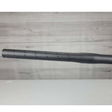 Left side barrel USED Empire Axe 2.0 Paintball Marker Black on a woodgrain background