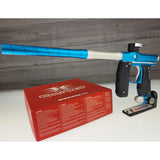 Empire Mini GS Paintball Marker Blue Silver w 2 pc Barrel USED