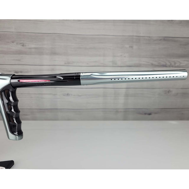 Right side barrel USED DLX Luxe X Silver Black on a panel background.