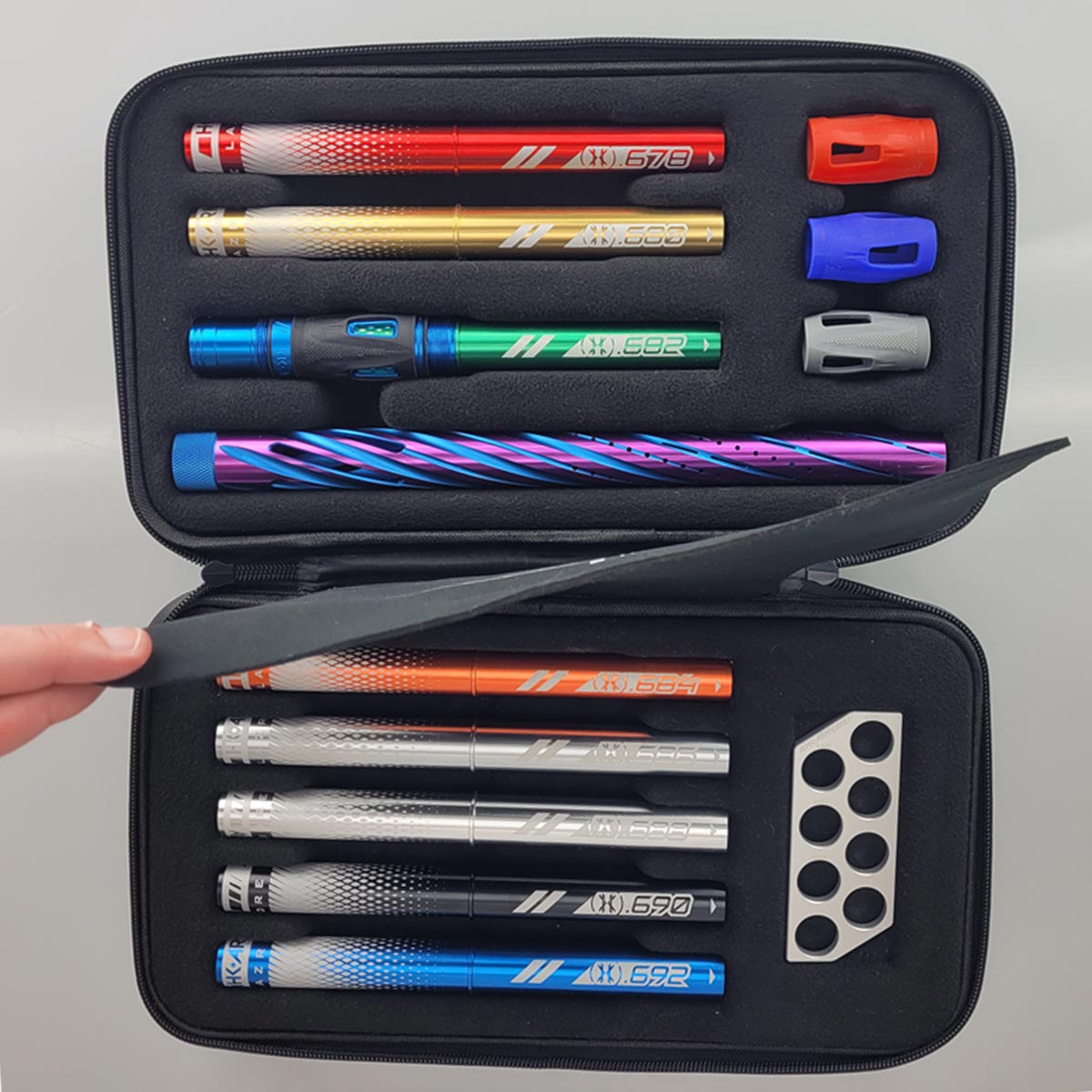 USED HK Army LAZR Elite Orbit Barrel Kit 15 Inch Purple Blue